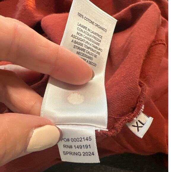 Topo Designs Men's Dirt Pocket Tee 100% Cotton, Fire Brick Red, Size XL, EUC - Picture 6 of 6